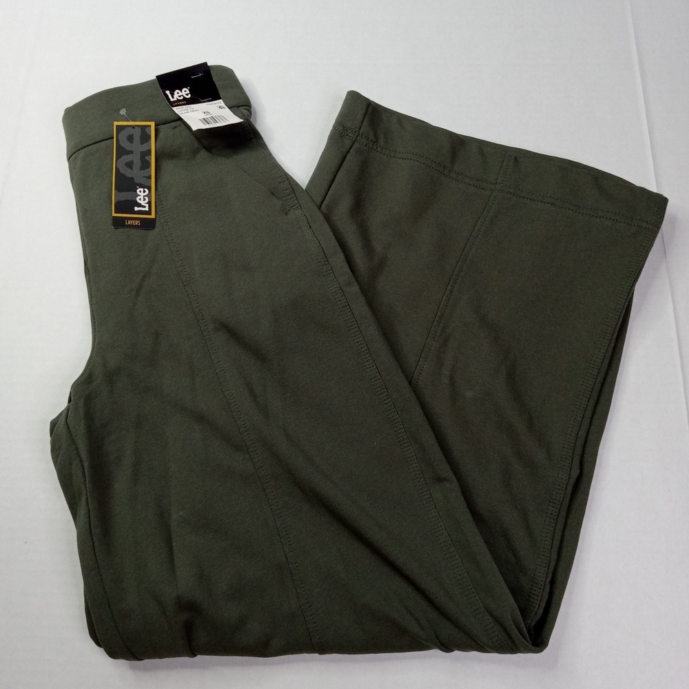 Lee Layers Women's Pull On Pants Size XS Green Wide Leg High Rise Loose Fittingโ